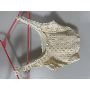 EST.PAC. Yellow Floral Crop Top Tank XS